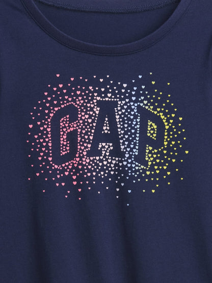 Lacivert Grafik Baskılı T-shirt
