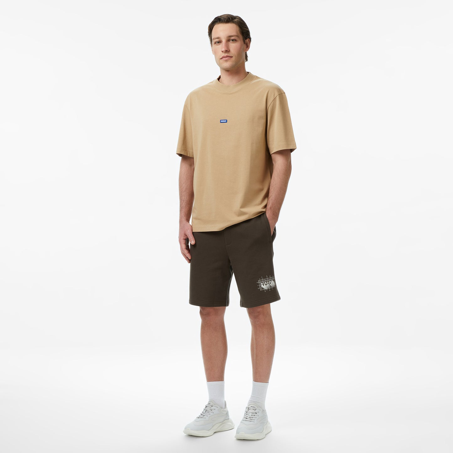 Hugo Nieros Erkek Bej T-shirt
