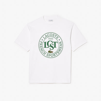 Lacoste Loose Fit Erkek Beyaz T-shirt