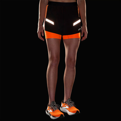 Brooks Run Visible 4 2in1 2.0 Kadın Siyah Şort