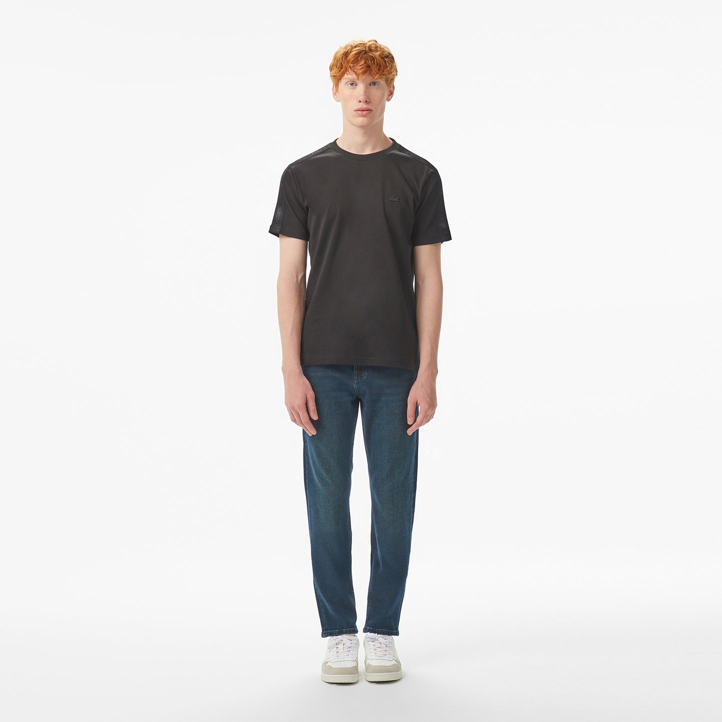 Lacoste Erkek Oversize Fit Bisiklet Yaka Siyah T-shirt
