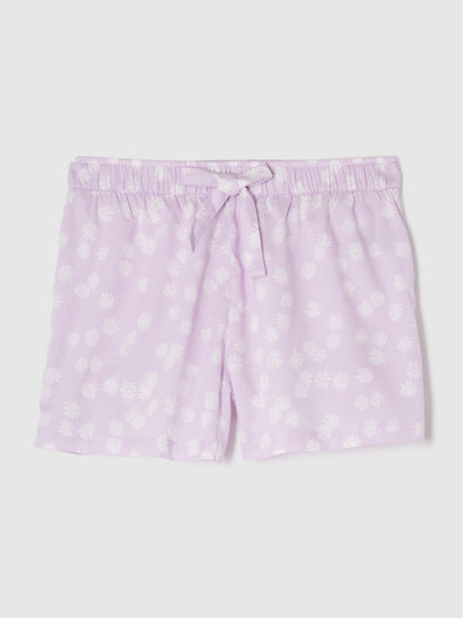 Lila Poplin Pijama Altı