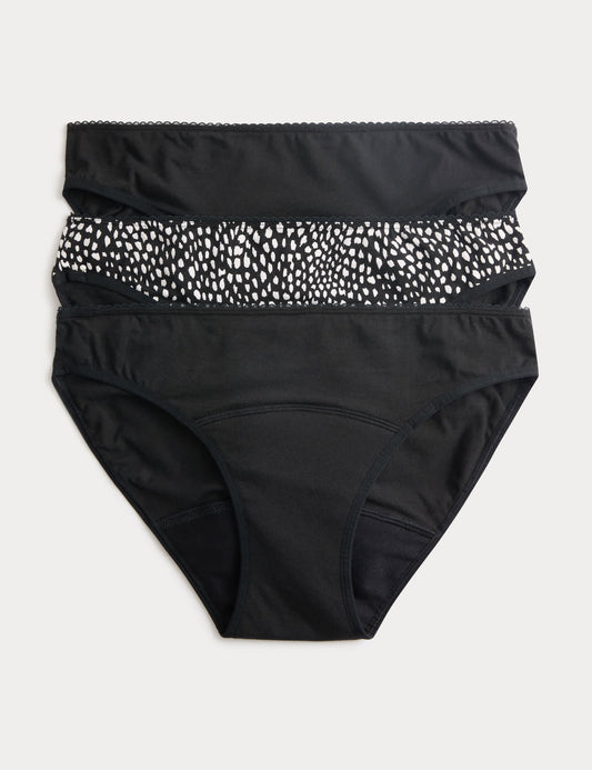 3'lü Yüksek Emicili Bikini Külot