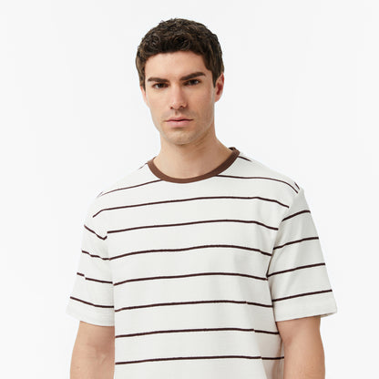Nautica Erkek Kahverengi Regular Fit Çizgili T-shirt
