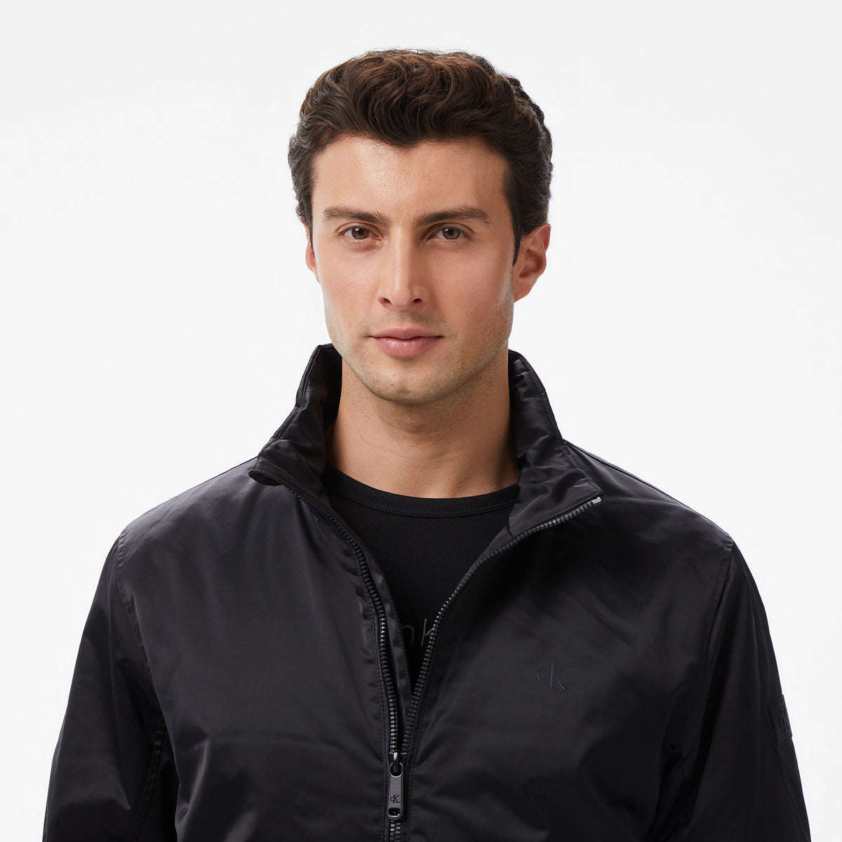 Calvin Klein Padded Harrington Erkek Siyah Ceket