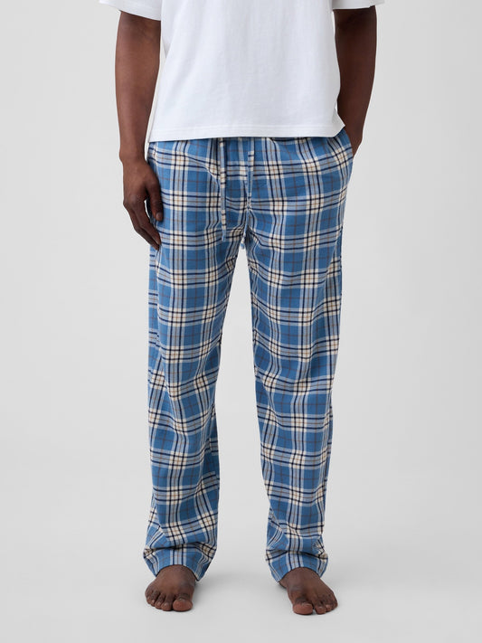 Açık Mavi Relaxed Flannel Pijama Altı