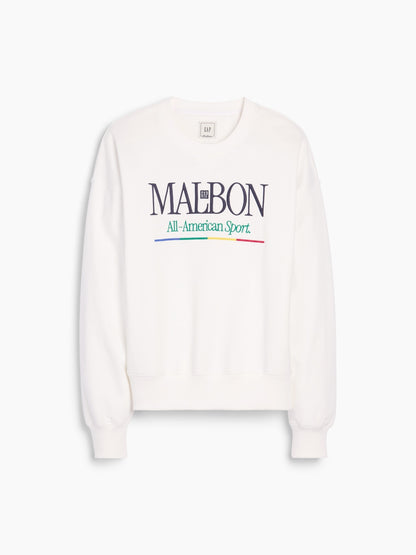 Beyaz Gap × Malbon Heavyweight Logo Sweatshirt