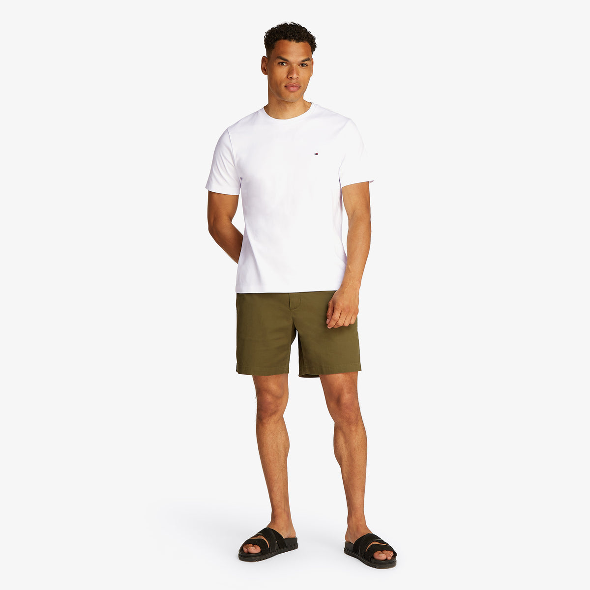 Tommy Hilfiger Elevated Essentials Erkek Beyaz T-shirt