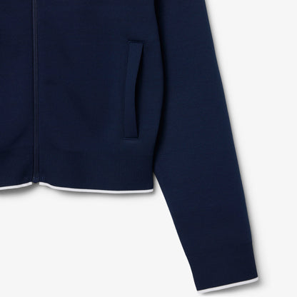 Lacoste Kadın Relaxed Fit Fermuarlı Lacivert Sweatshirt