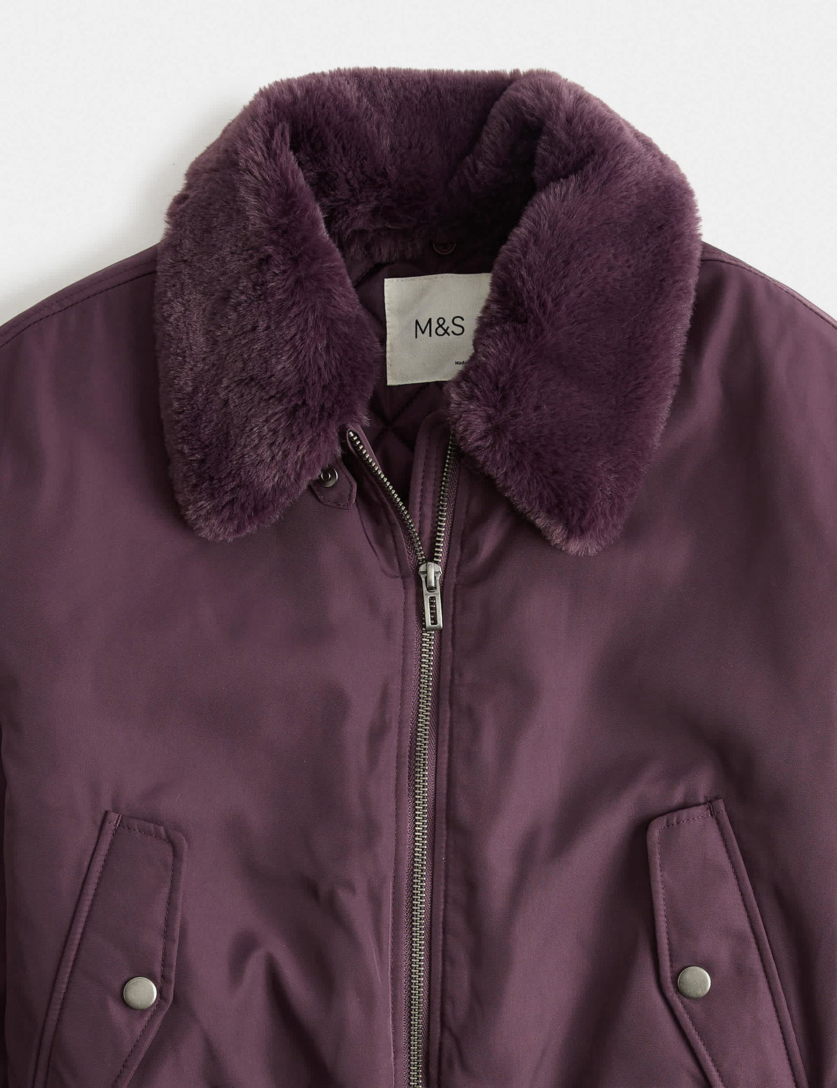 Suni Kürk Yakalı Bomber Mont – 6-16 Yaş