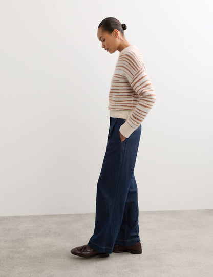 Saf Pamuklu Denim Pantolon