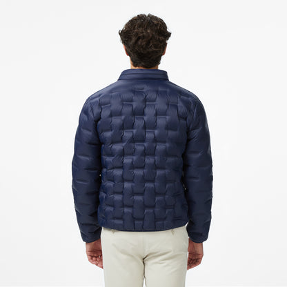 Lacoste Erkek Dik Yaka Kapitone Lacivert Mont