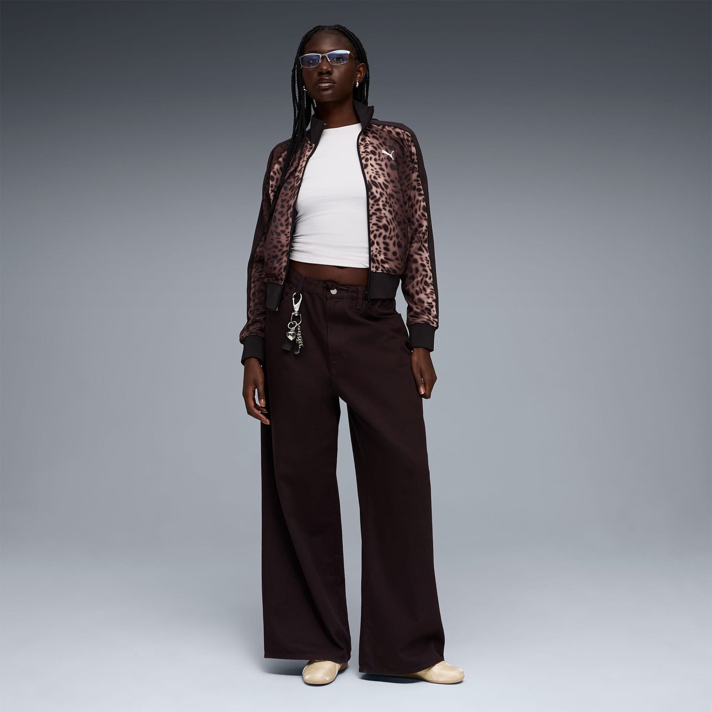 Puma T7 Leo Luxe Aop Track Kadın Siyah Ceket