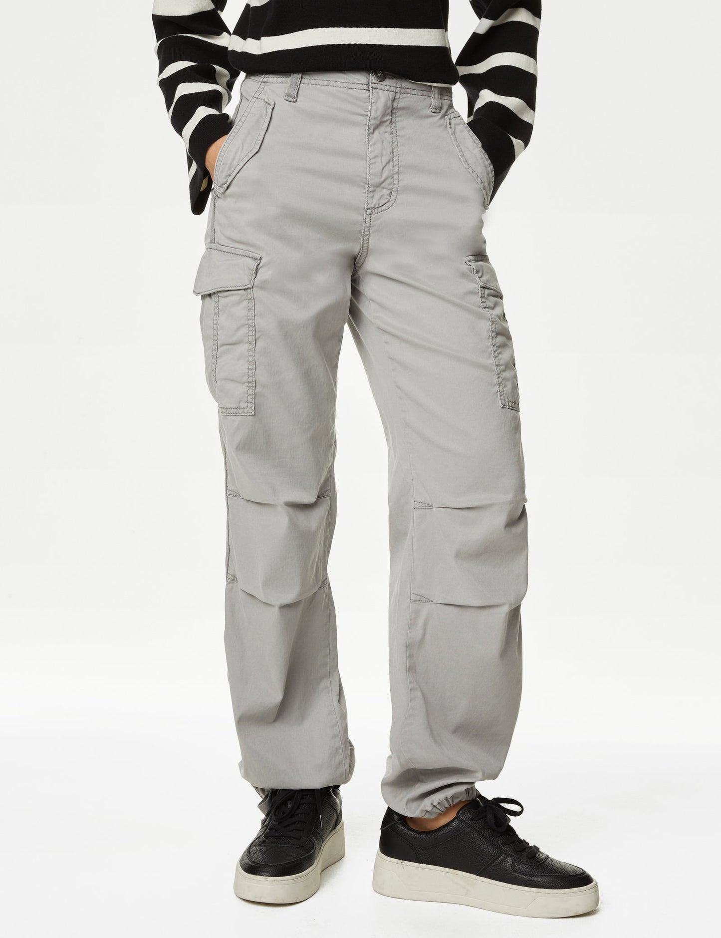 Lyocell™ Straight Leg Kargo Pantolon
