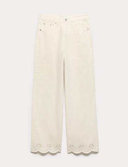 Yüksek Bel Wide Leg Pantolon