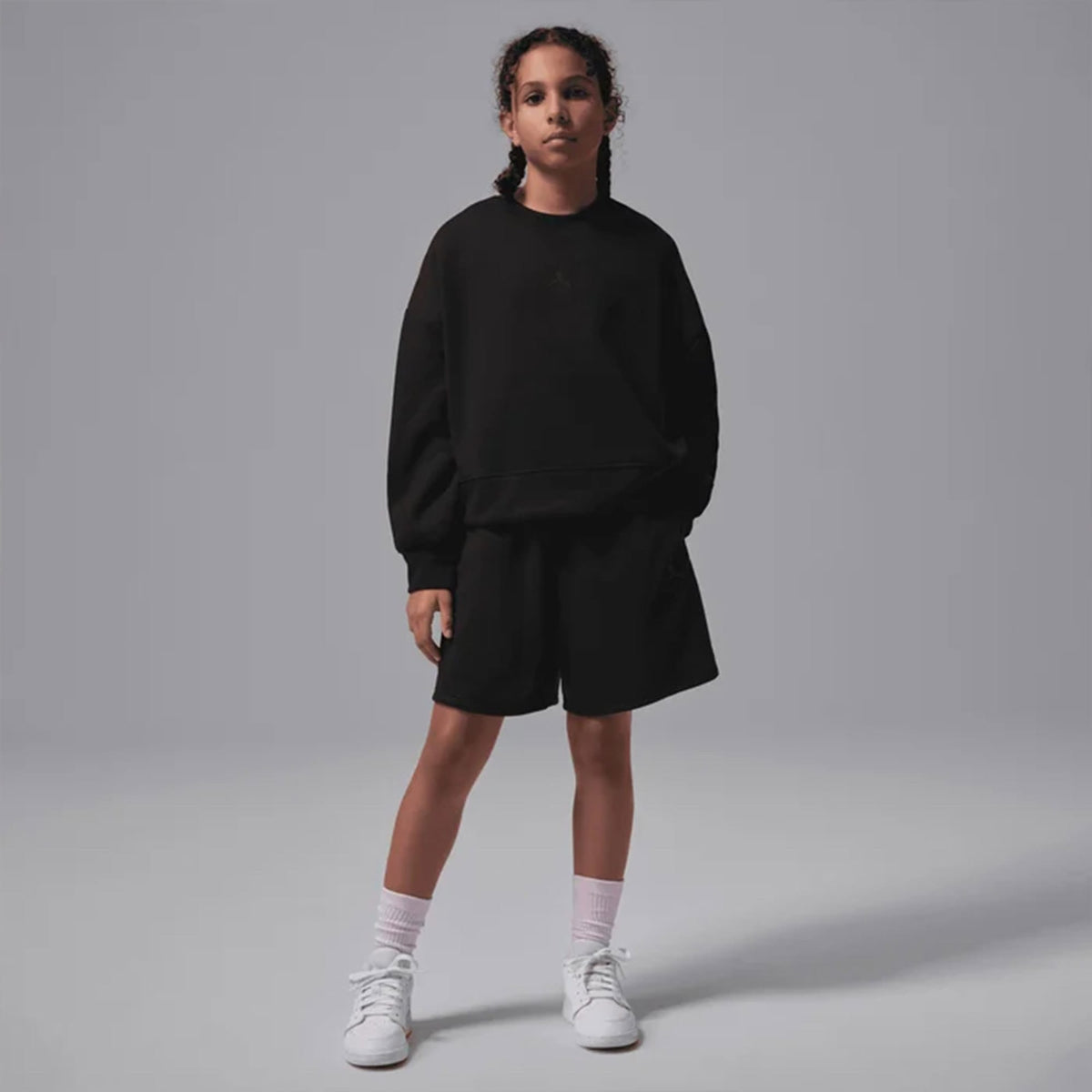 Jordan Perform Sport Dri Fit Crew Çocuk Siyah Eşofman Üstü