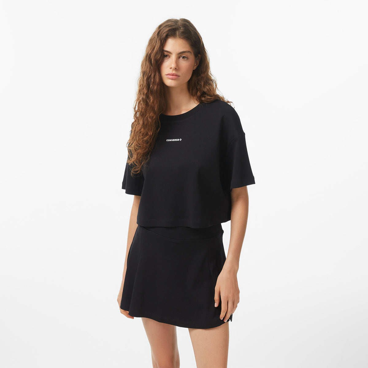 Converse Regular Fit Kadın Siyah T-shirt
