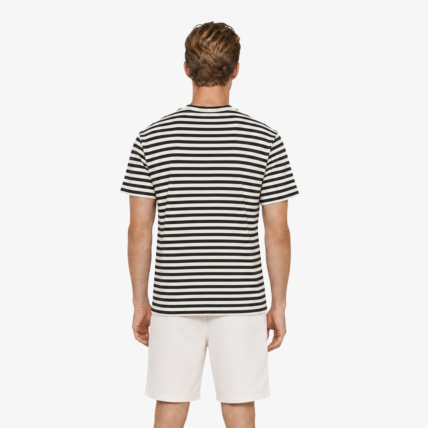 Lacoste Erkek Relaxed Fit Bisiklet Yaka Çizgili Bordo T-shirt