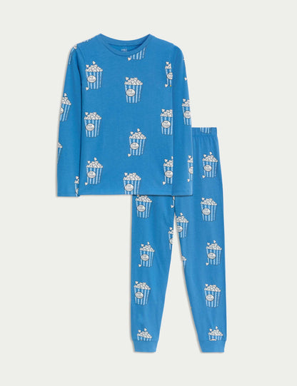 Patlamış Mısır Desenli Pijama Takımı