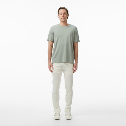 Calvin Klein Supima Chest Emblem Crewneck Erkek Bej T-shirt