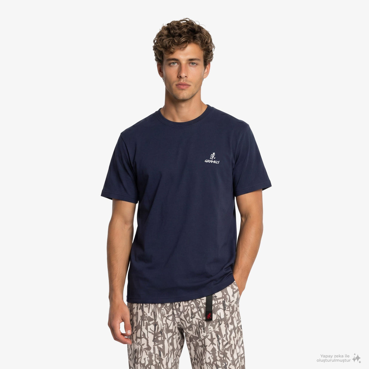 Gramicci One Point Logo Erkek Lacivert T-shirt