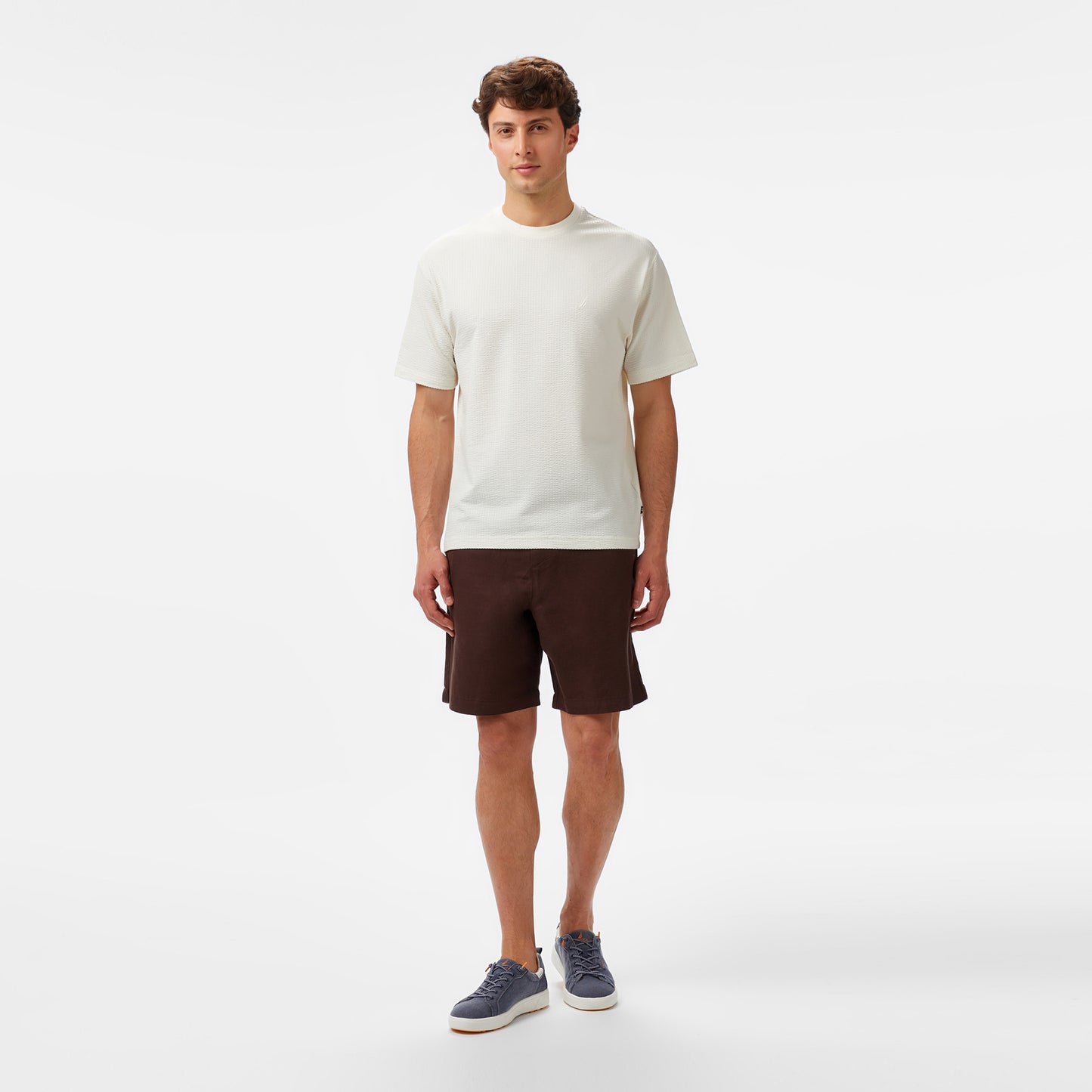 Nautica Erkek Krem Comfort Fit T-shirt