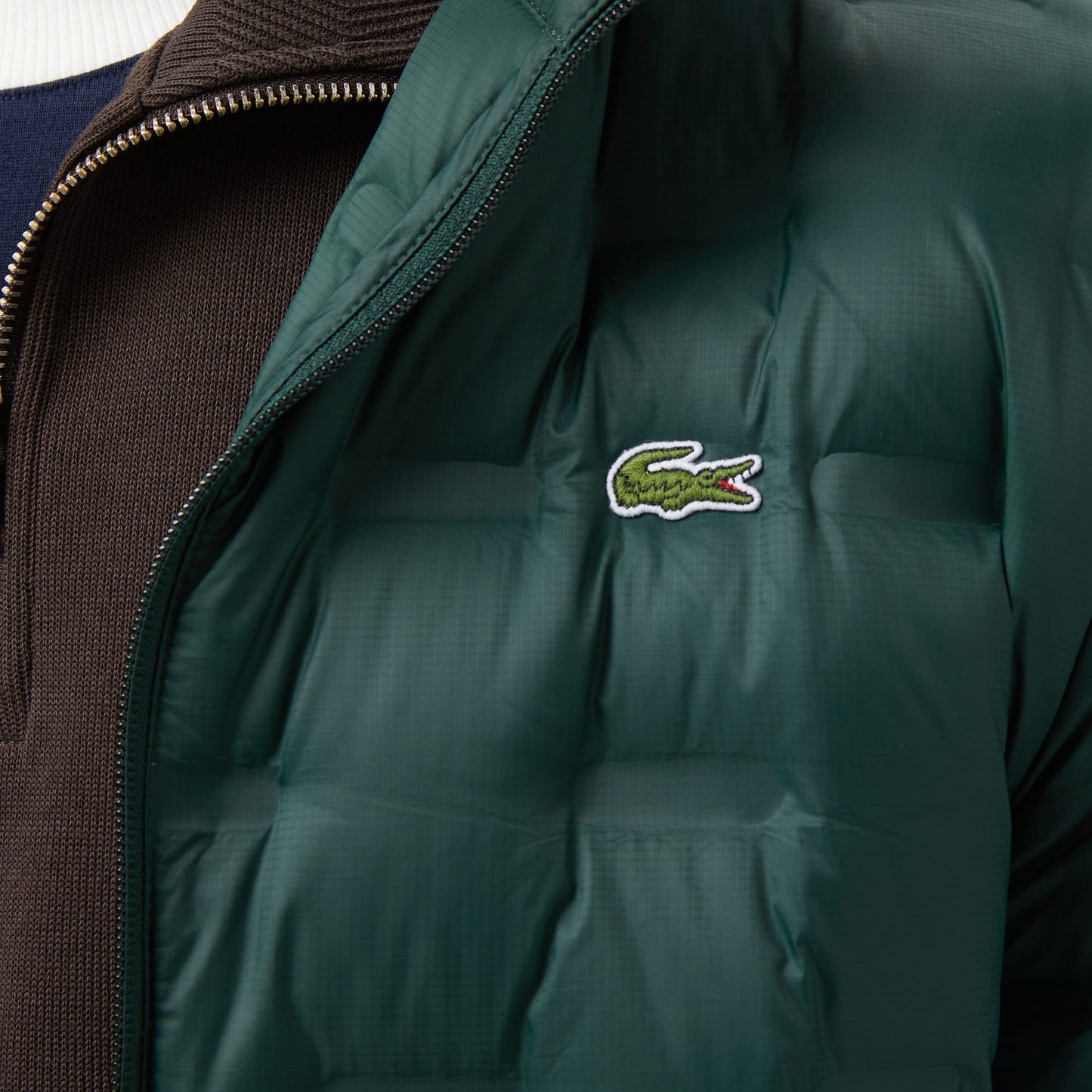 Lacoste Kapüşonlu Kapitone Erkek Yeşil Mont