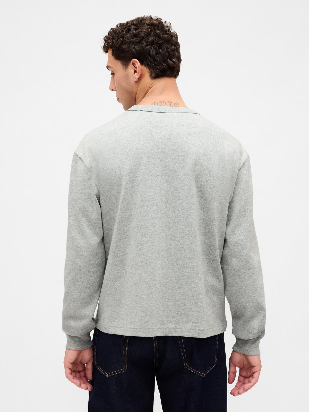 Açık Gri Gap Logo T-shirt