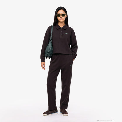 Lacoste Oversize Fit Kadın Kahverengi Sweatshirt