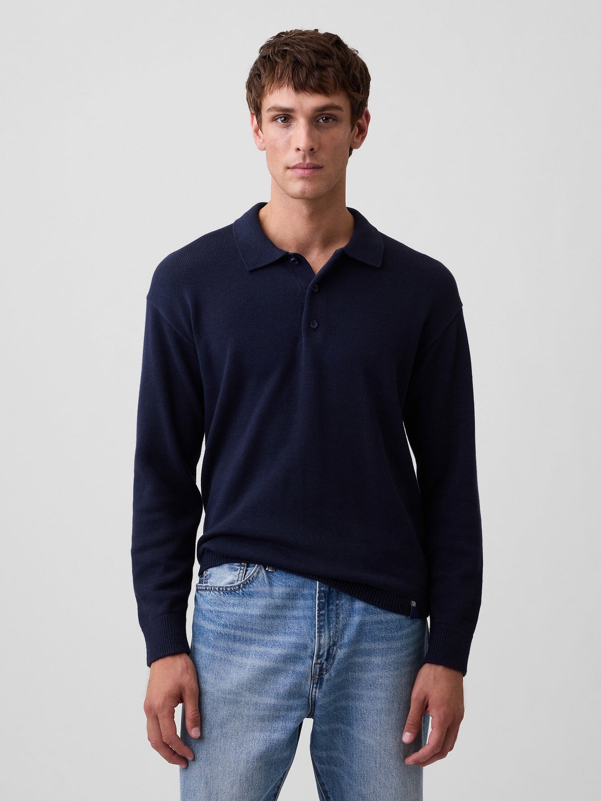Lacivert Relaxed Polo Kazak