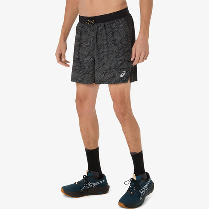 Asics Fujitrail All Over Print 5in Erkek Siyah Şort