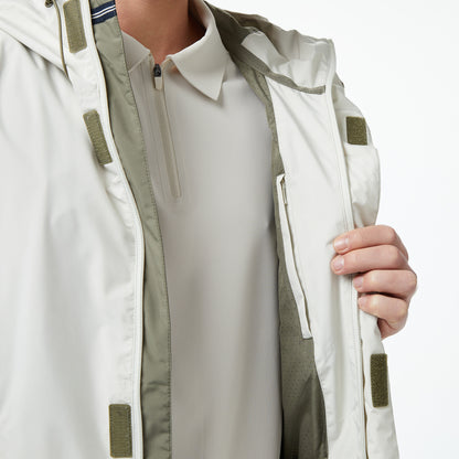 Nautica Regular Fit Kapüşonlu Su Geçirmez Erkek Gri Yağmurluk