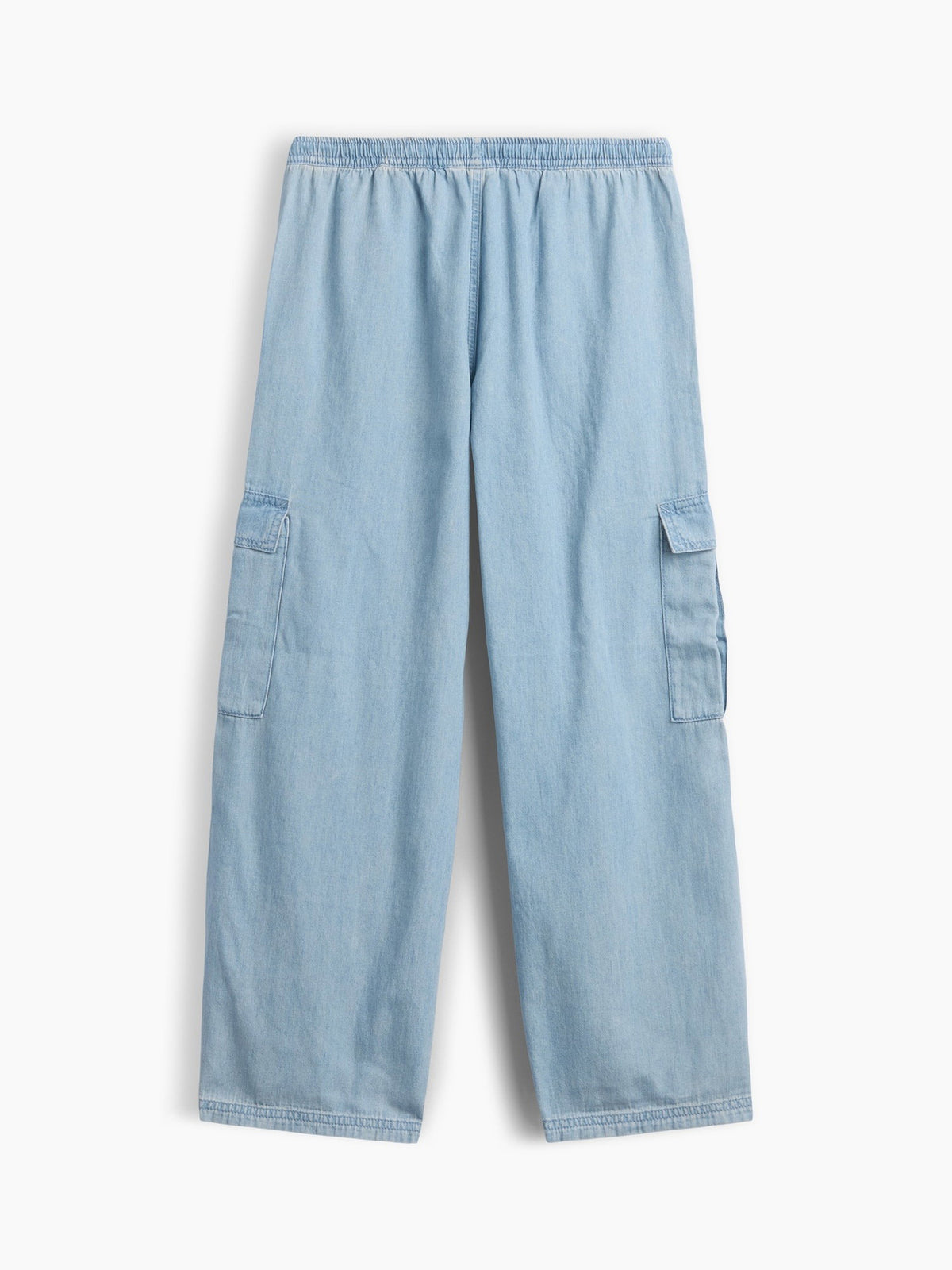 Açık Mavi Relaxed Pull-on Kargo Pantolon