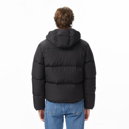 Lacoste Erkek Relaxed Fit Kapüşonlu Siyah Mont