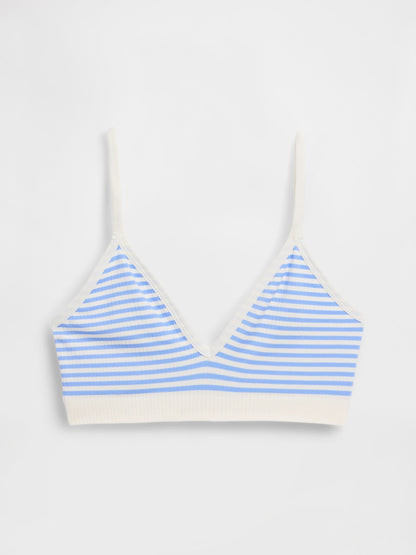 Açık Mavi Seamless Fitilli Triangle Bralet