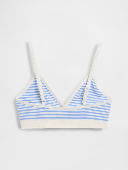Açık Mavi Seamless Fitilli Triangle Bralet