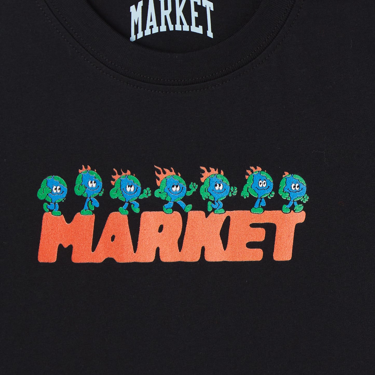Market Fire Frolic Çocuk Siyah T-shirt