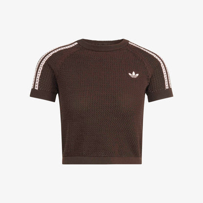 Adidas Crochet Tee Kadın Kahverengi T-shirt