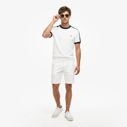 Lacoste Regular Fit Bisiklet Yaka Renk Bloklu Erkek Beyaz T-shirt