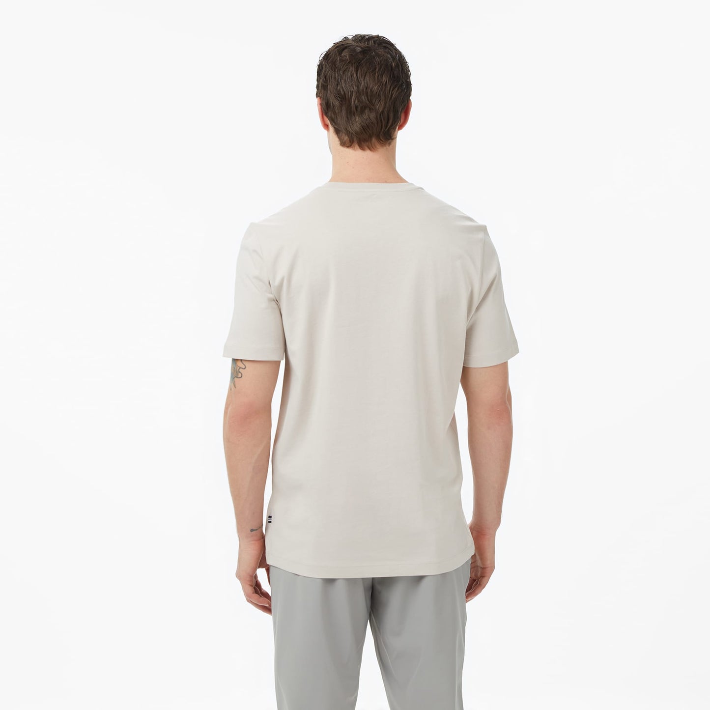 Nautica Erkek Bej Regular Fit Baskılı T-shirt