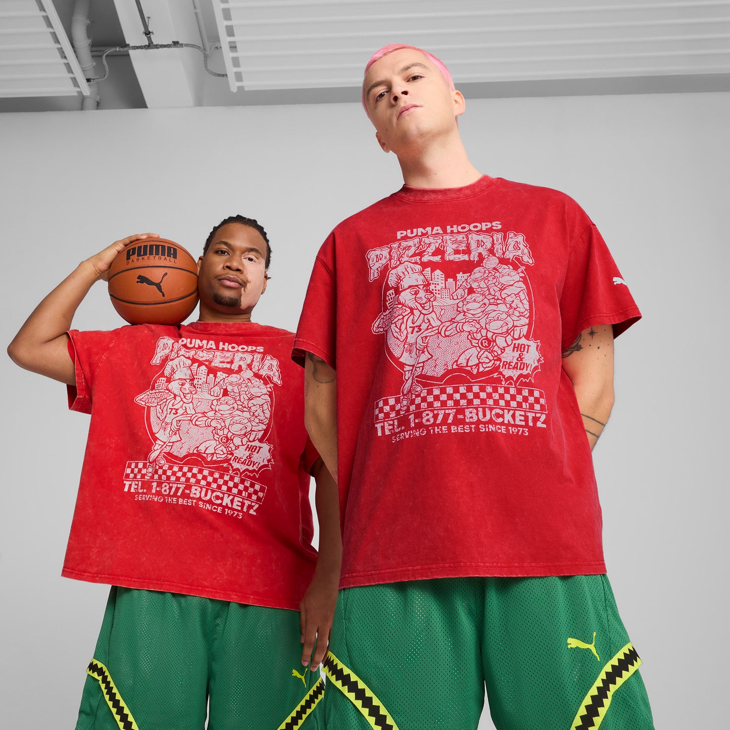 Puma X Tmnt Erkek Kırmızı Basketbol T-shirt
