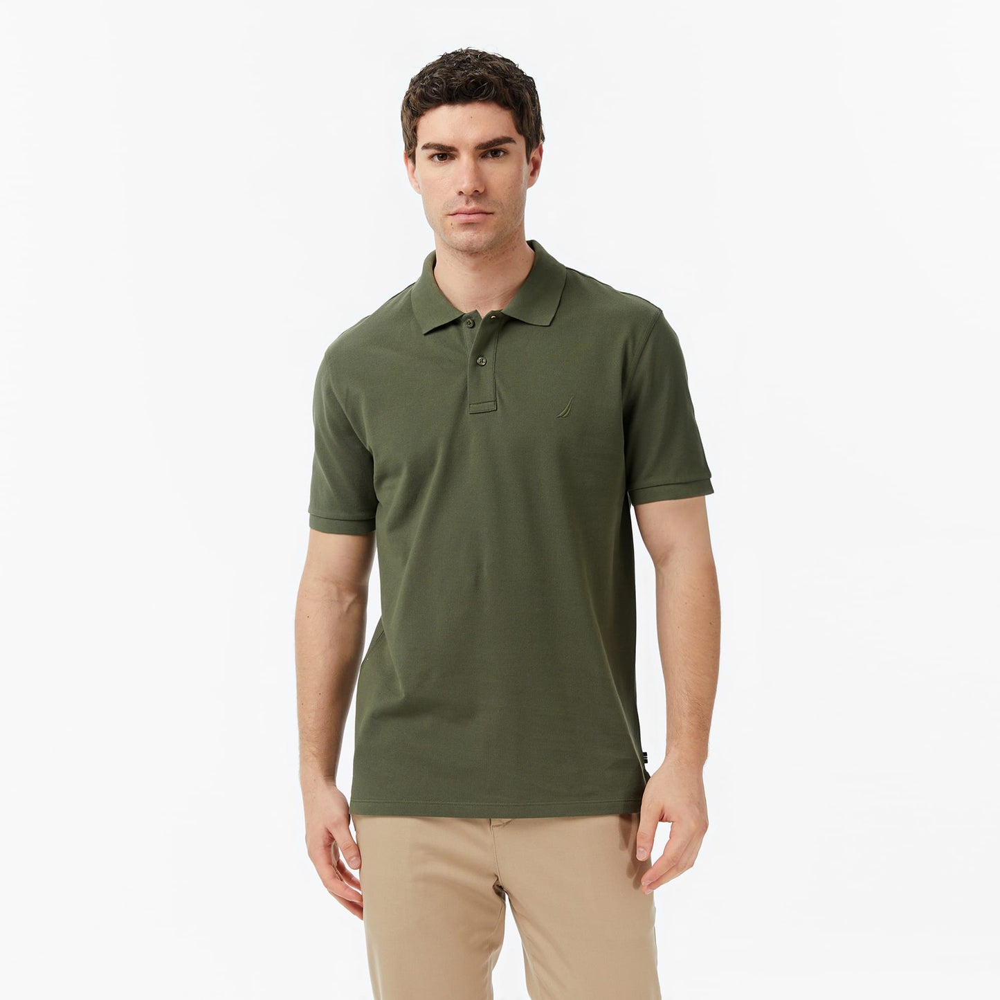 Nautica Erkek Yeşil Regular Fit Polo Yaka T-shirt