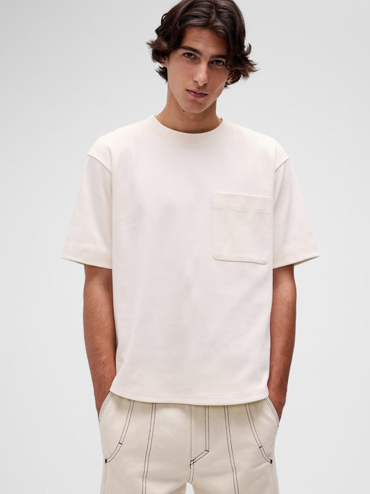 Krem Gapstudio Extra Heavyweight Cepli T-shirt