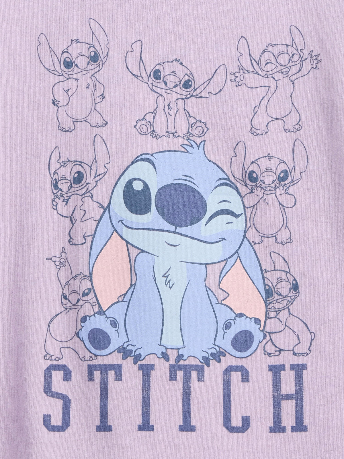 Lila Disney Grafik Baskılı T-shirt