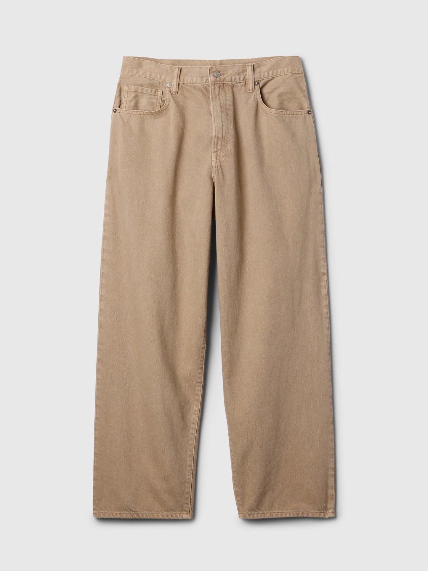 Bej Extra Baggy Jean Pantolon