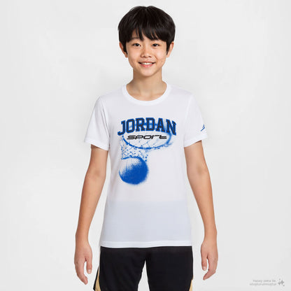 Jordan Dri Fit Hoop Çocuk Beyaz T-shirt