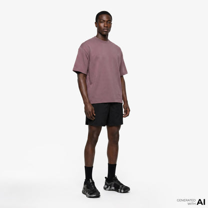 Nike 24.7 Impossiblysoft Dri-fıt Kısa Kollu Erkek Mor T-shirt
