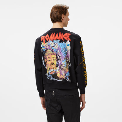 Story Of Angels Budha Dream Water Colour Erkek Siyah Sweatshirt