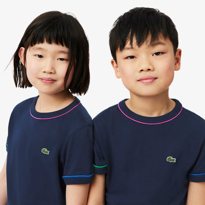 Lacoste Çocuk Bisiklet Yaka Lacivert T-shirt