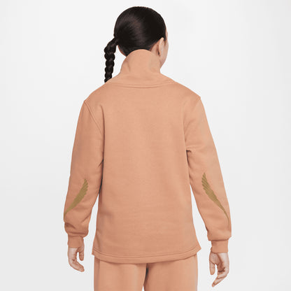 Nike Sportswear Club Flc Fnl Ls Çocuk Kahverengi Sweatshirt